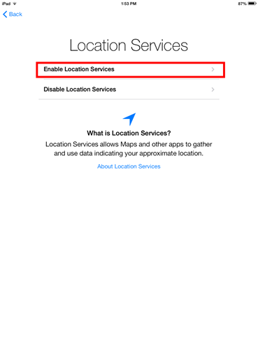 iOS 7 Location Services Options